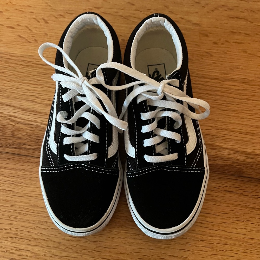 Vans Kids Black and White Sneakers